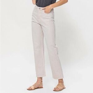 Vervet The Brennie Bone Straight Leg Khaki Jeans Size 27